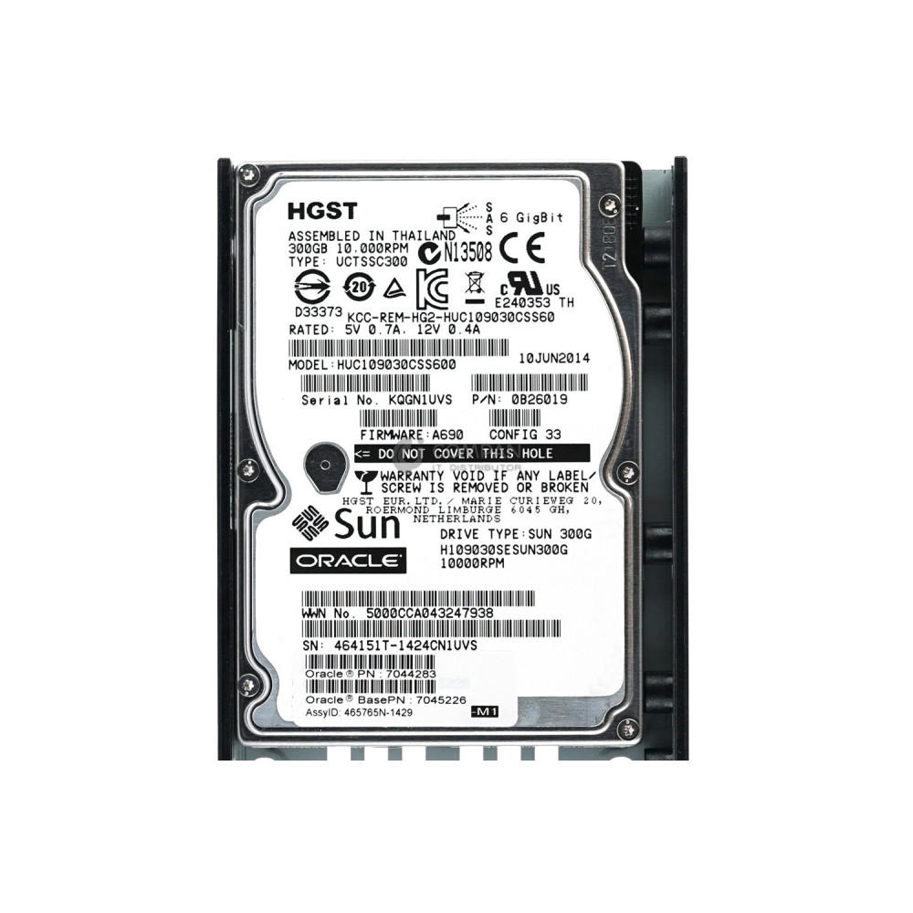 7044283 SUN ORACLE HDD 300GB 10K SAS 6G 2.5" SFF
